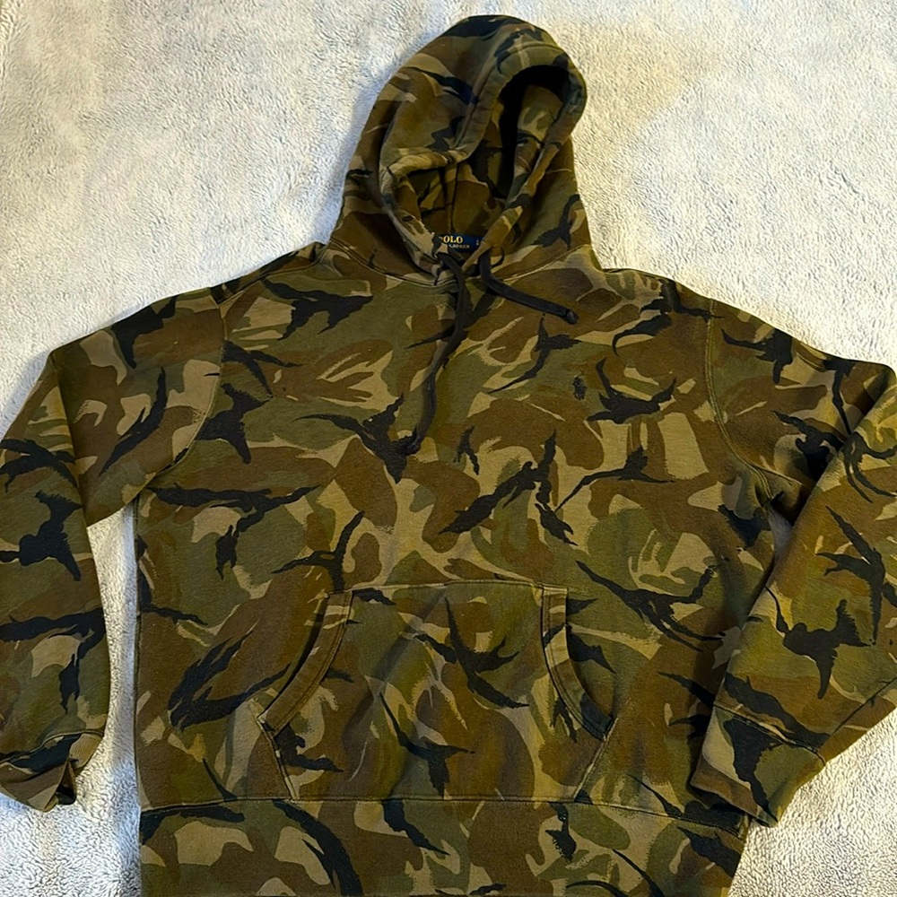 Polo Ralph Lauren camo hoodie large